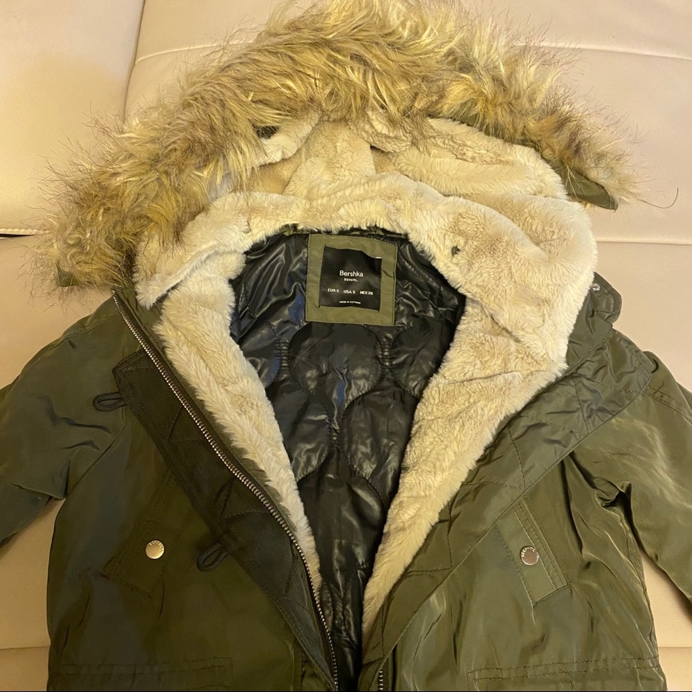 NWT Bershka olive green winter jacket